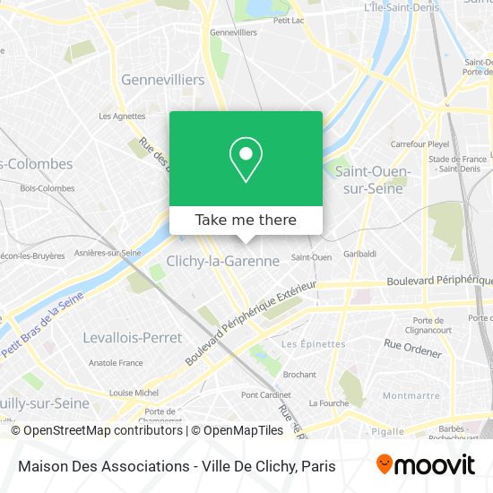 Mapa Maison Des Associations - Ville De Clichy