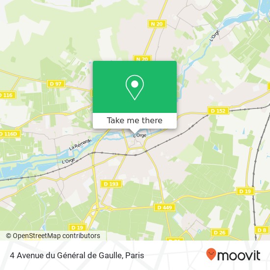 Mapa 4 Avenue du Général de Gaulle