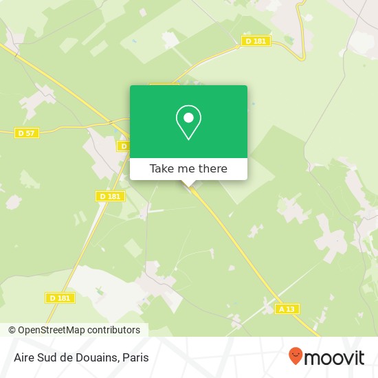 Aire Sud de Douains map