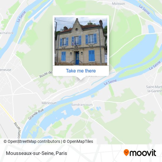 Mapa Mousseaux-sur-Seine