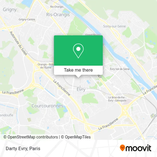 Darty Evry map