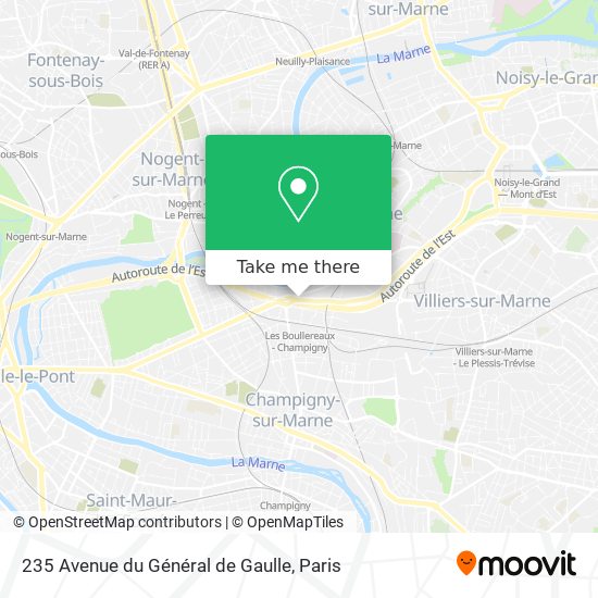 Mapa 235 Avenue du Général de Gaulle