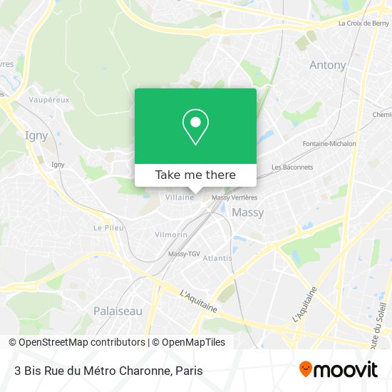 Mapa 3 Bis Rue du Métro Charonne