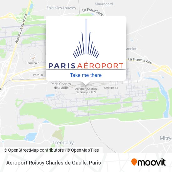 Mapa Aéroport Roissy Charles de Gaulle