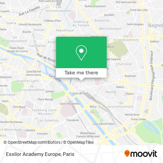 Mapa Essilor Academy Europe