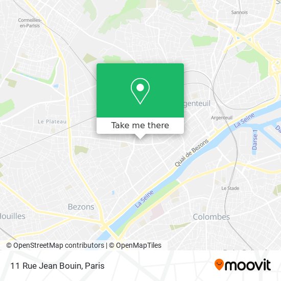 Mapa 11 Rue Jean Bouin