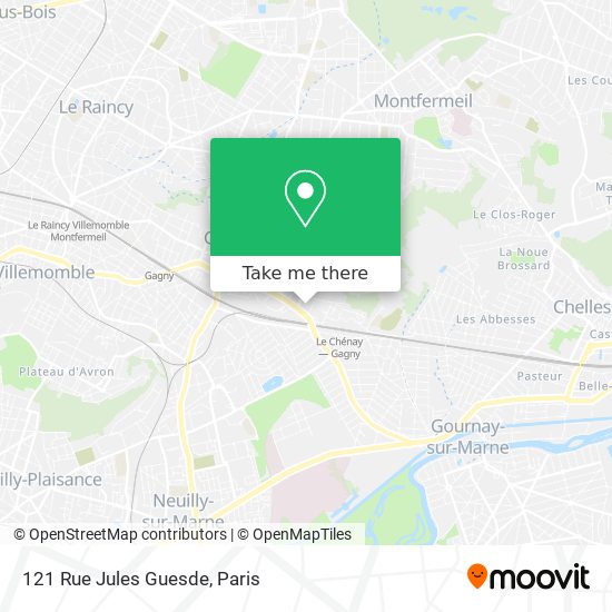 Mapa 121 Rue Jules Guesde