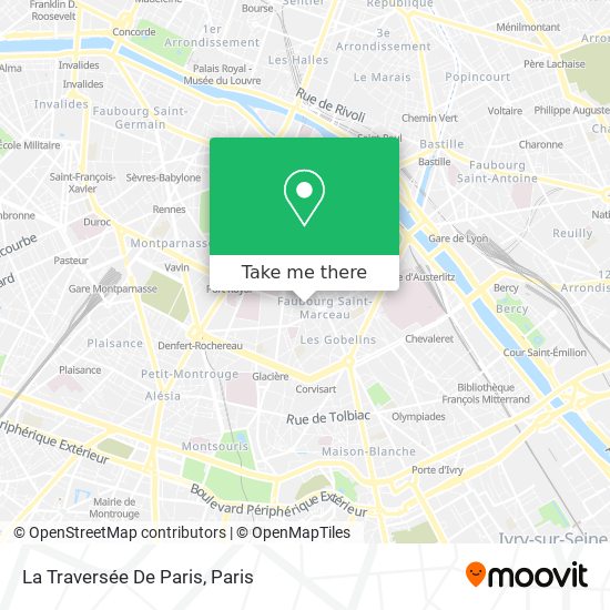 Mapa La Traversée De Paris