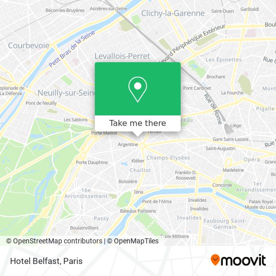 Hotel Belfast map