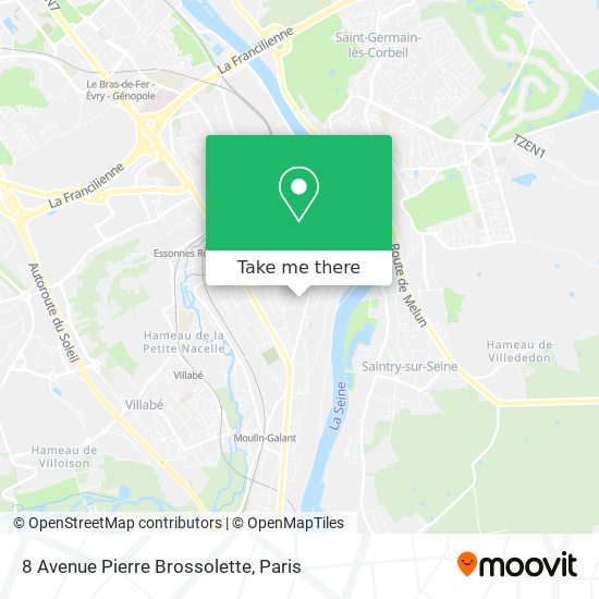 Mapa 8 Avenue Pierre Brossolette