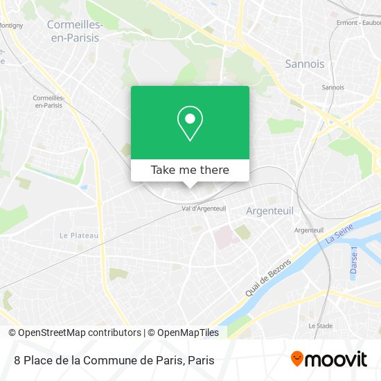 Mapa 8 Place de la Commune de Paris