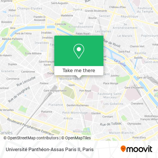 Mapa Université Panthéon-Assas Paris II