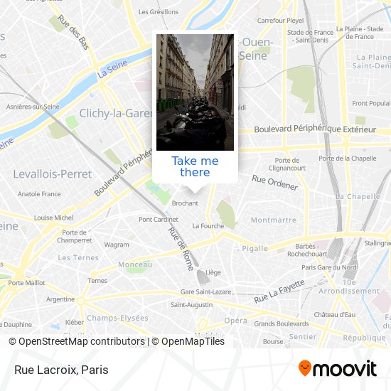 Mapa Rue Lacroix
