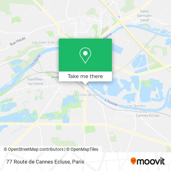 Mapa 77 Route de Cannes Ecluse