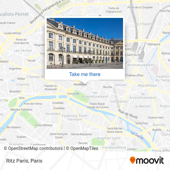 Ritz Paris map