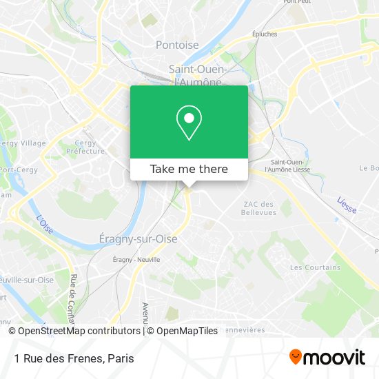 Mapa 1 Rue des Frenes