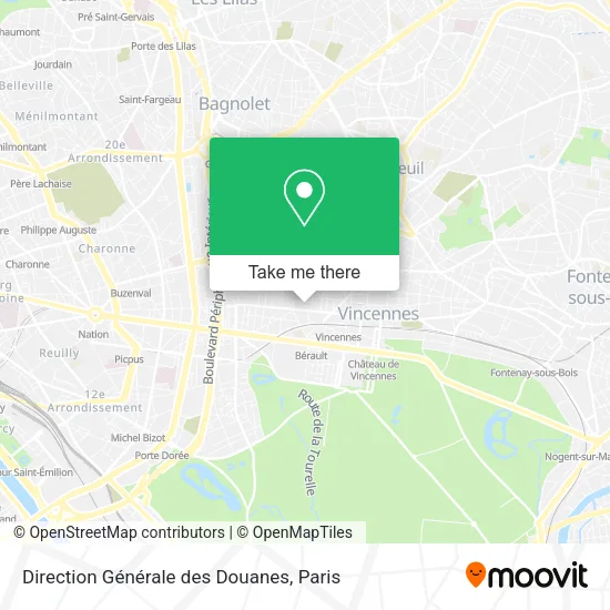 Direction Générale des Douanes map