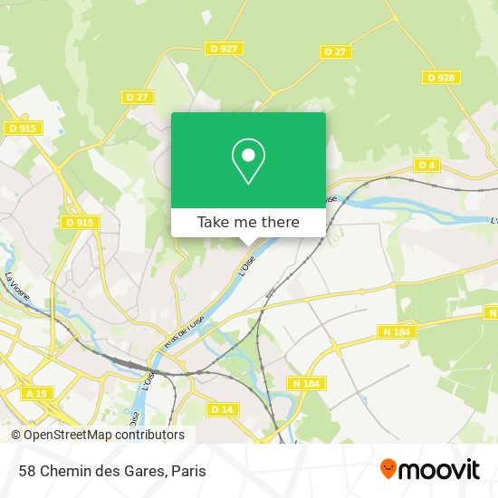 Mapa 58 Chemin des Gares