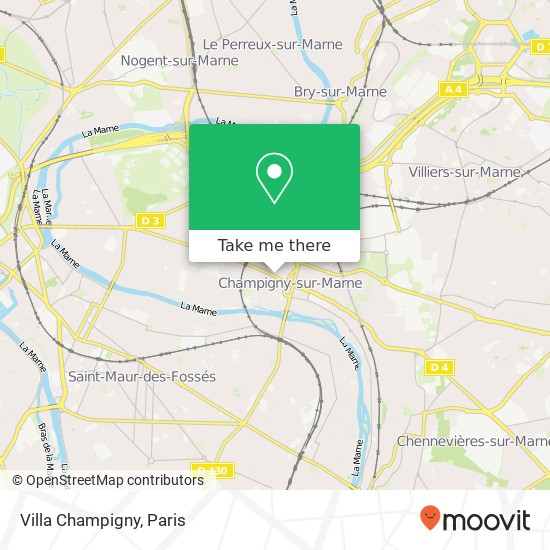 Villa Champigny map