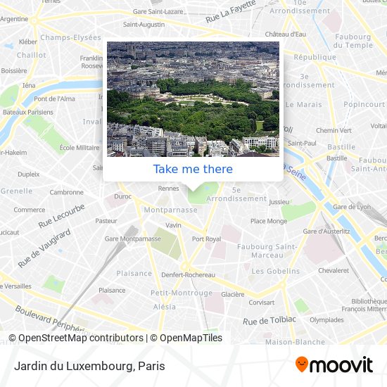 Jardin du Luxembourg map