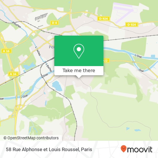 Mapa 58 Rue Alphonse et Louis Roussel