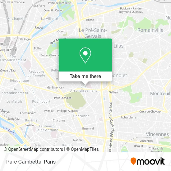 Parc Gambetta map