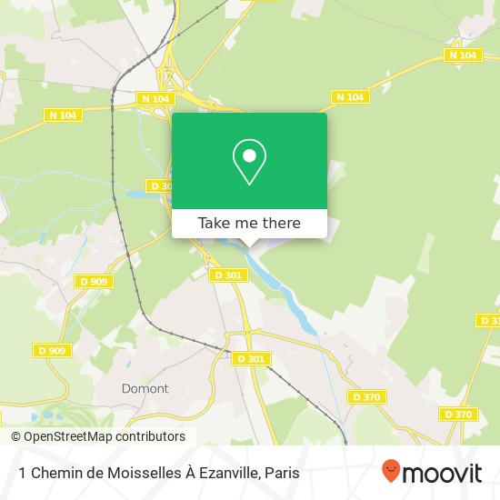 1 Chemin de Moisselles À Ezanville map