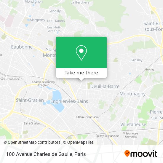 Mapa 100 Avenue Charles de Gaulle