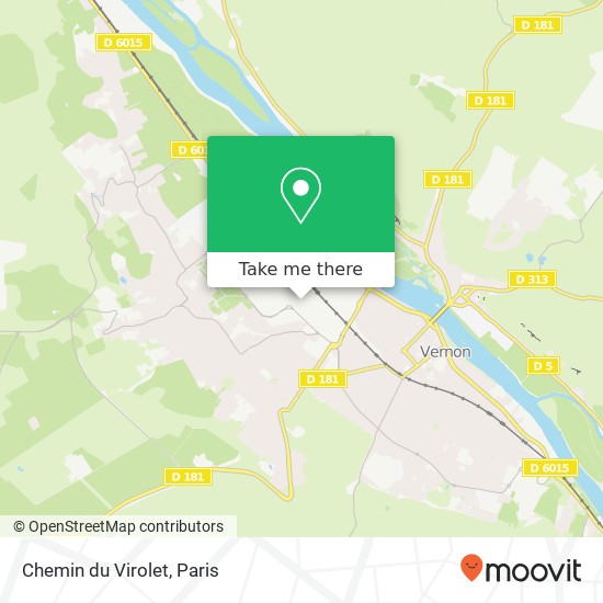 Mapa Chemin du Virolet