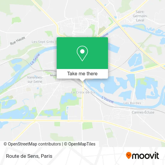 Route de Sens map