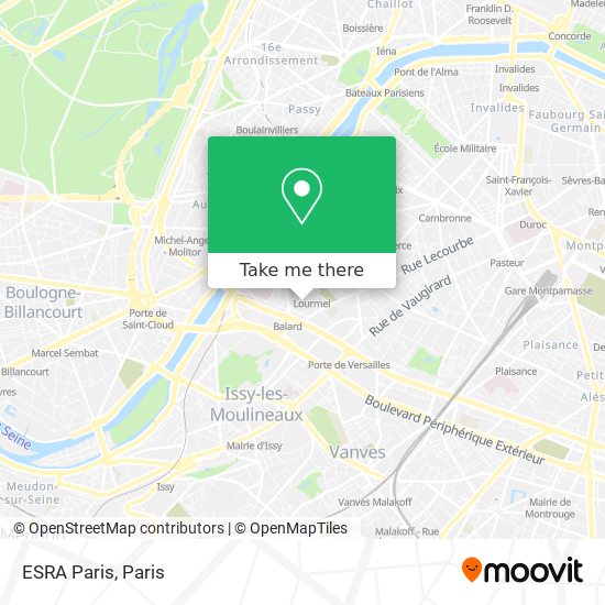 ESRA Paris map