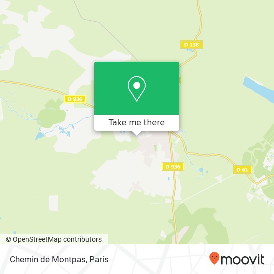 Mapa Chemin de Montpas