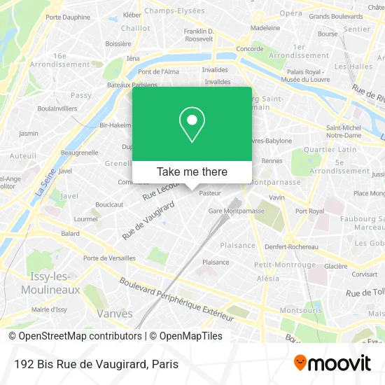 192 Bis Rue de Vaugirard map