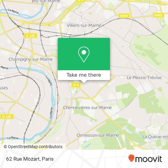 Mapa 62 Rue Mozart