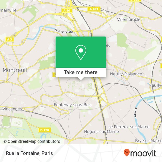 Mapa Rue la Fontaine