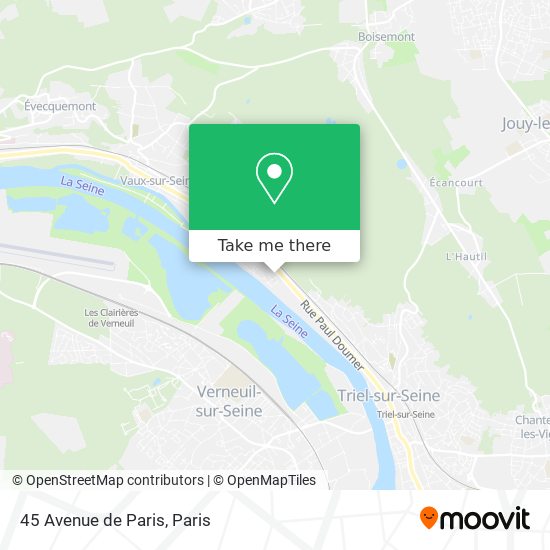 Mapa 45 Avenue de Paris