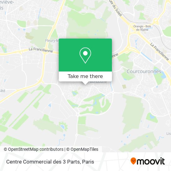 Centre Commercial des 3 Parts map