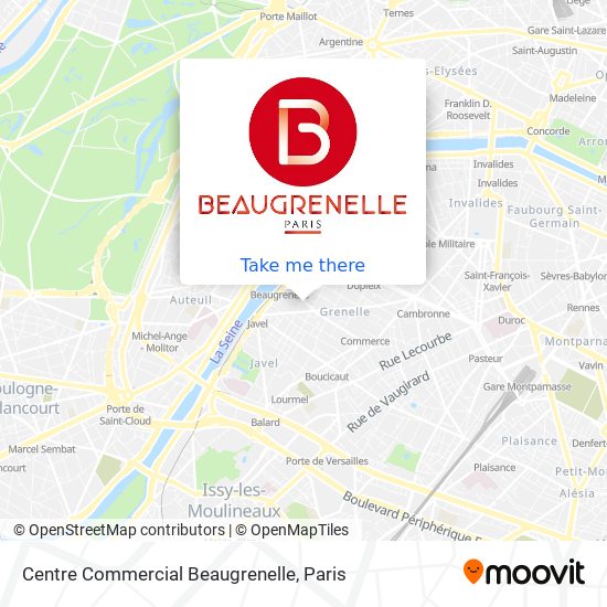 Centre Commercial Beaugrenelle map