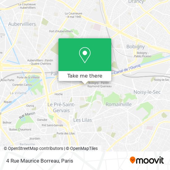 Mapa 4 Rue Maurice Borreau