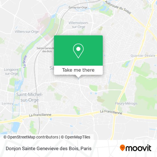 Donjon Sainte Genevieve des Bois map