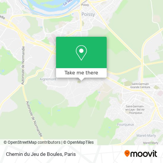 Mapa Chemin du Jeu de Boules