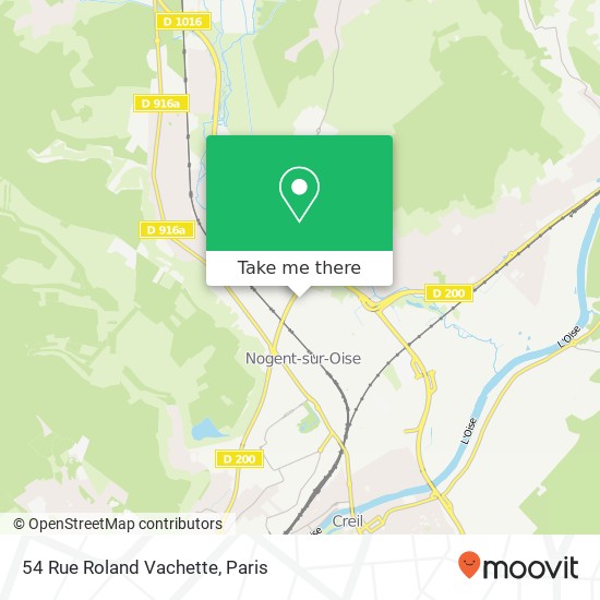 Mapa 54 Rue Roland Vachette