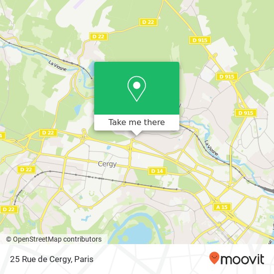 Mapa 25 Rue de Cergy