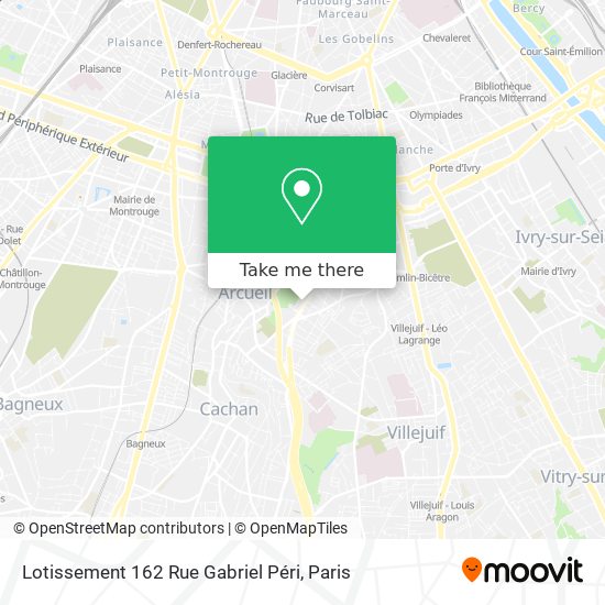 Mapa Lotissement 162 Rue Gabriel Péri