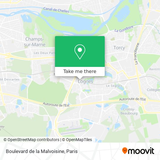 Mapa Boulevard de la Malvoisine