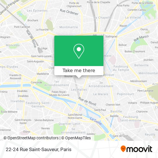 Mapa 22-24 Rue Saint-Sauveur