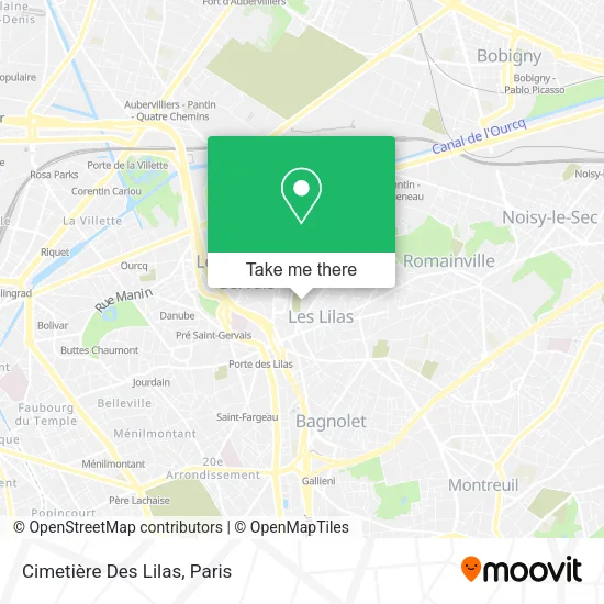 Cimetière Des Lilas map