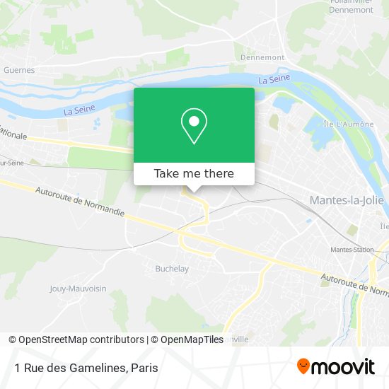 Mapa 1 Rue des Gamelines