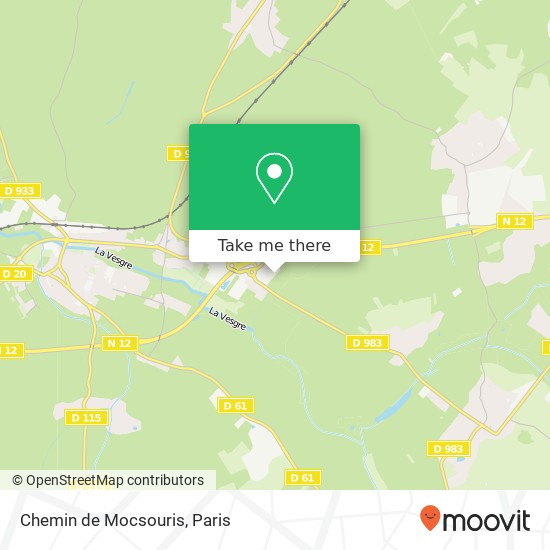 Mapa Chemin de Mocsouris