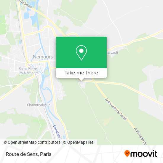 Route de Sens map